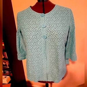 WESTBOUND WOMAN lace front button jacket